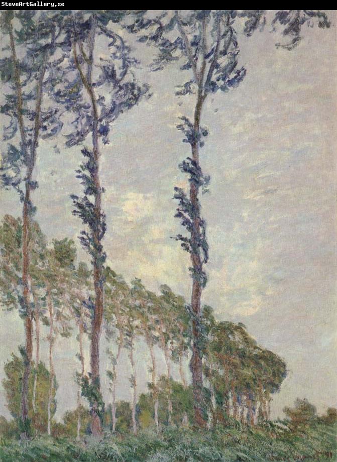 Claude Monet WInd Effect,Sequence of Poplars